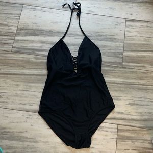 Zsupply one piece, black bathing suit, size medium